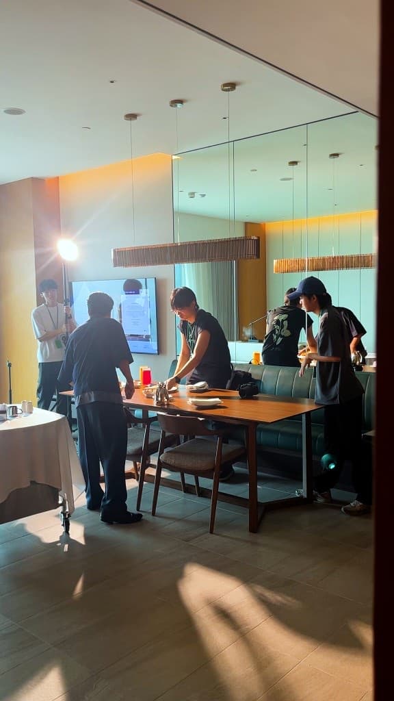 PersonEdge crew filming in a restaurant